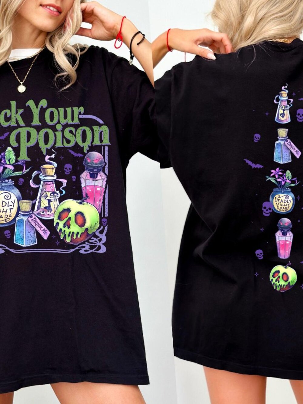 Pick Your Poison 2 Sides Tee - Princess Halloween Shirt